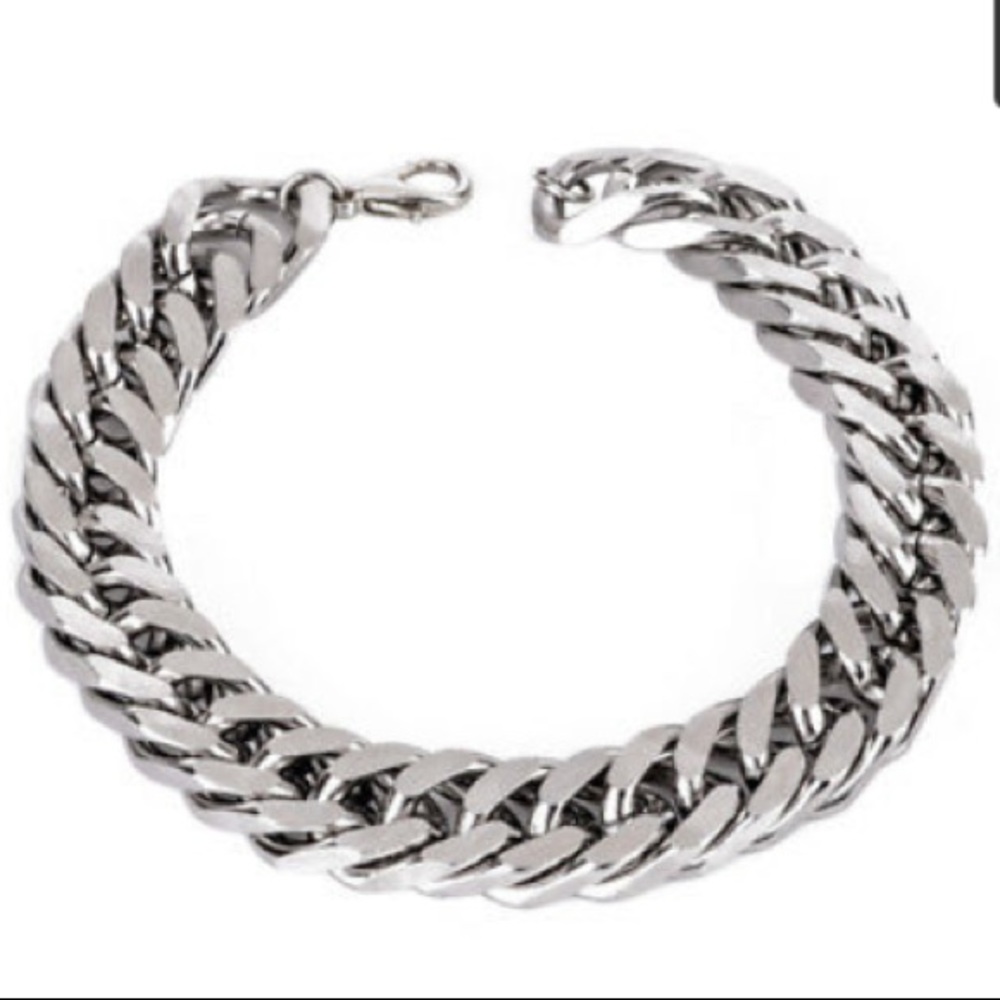 1 LEFT! ⛓ UNISEX STAINLESS STEEL CUBAN BRACELET - Picture 2 of 8